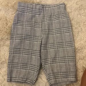 Urban Outfitters High Waisted Plaid Bike Shorts